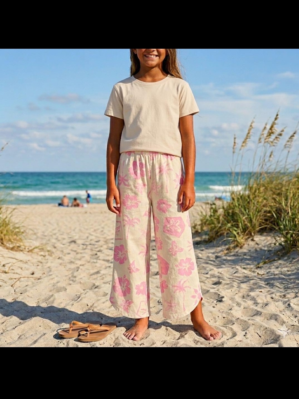 5/$35 ZARA Tropical Floral Wide-Leg Pants – Girls Size 10 (140 cm)